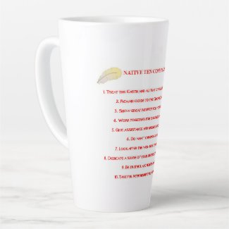 Native 10 Commandments Large Latte Mug