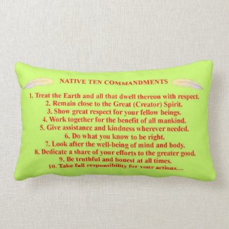 Native 10 Commandments Lumbar Pillow
