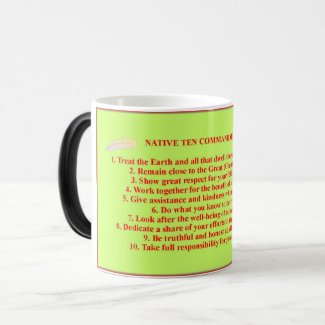 Native 10 Commandments Magic Mug