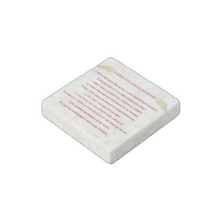 Native 10 Commandments Marble Stone Magnet