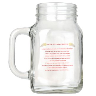 Native 10 Commandments Mason Jar