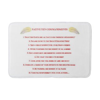 Native 10 Commandments Medium Bath Mat
