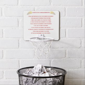 Native 10 Commandments Mini Basketball Hoop