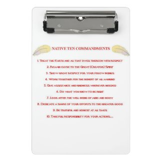 Native 10 Commandments Mini Clipboard