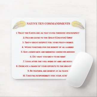 Native 10 Commandments Mousepad