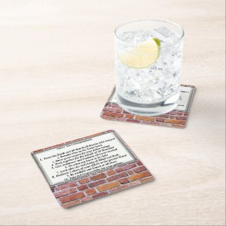 Native 10 Commandments Paper Coaster