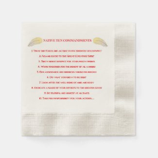 Native 10 Commandments Paper Napkin