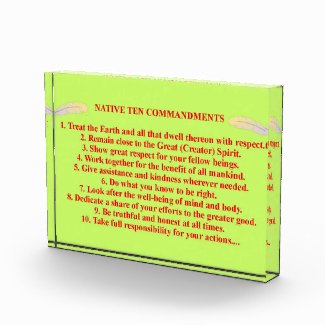 Native 10 Commandments Photo Block