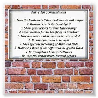 Native 10 Commandments Photo Enlargement Paper