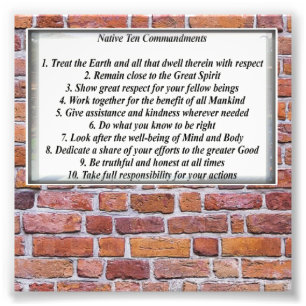 Native 10 Commandments Photo Enlargement Paper