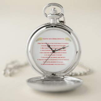 Native 10 Commandments Pocket Watch