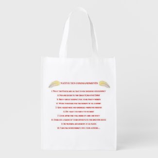 Native 10 Commandments Reusable Bag