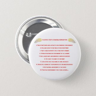 Native 10 Commandments Round Button