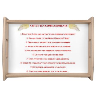 Native 10 Commandments Small serving tray