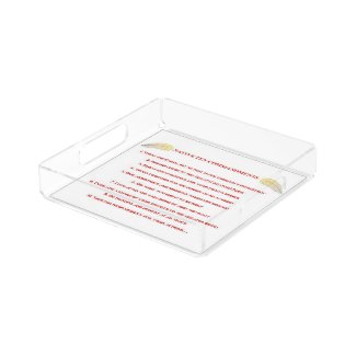 Native 10 Commandments Small Square Acrylic Tray