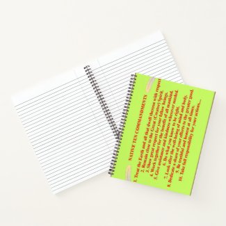 Native 10 Commandments Spiral Notebook