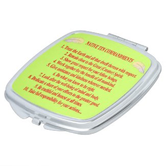 Native 10 Commandments Square compact mirror