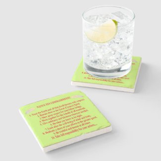 Native 10 Commandments Stone Coaster