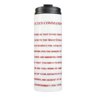 Native 10 Commandments Thermal Tumbler