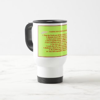 Native 10 Commandments Travel Mug