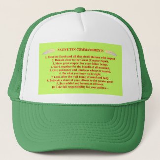 Native 10 Commandments Trucker Hat