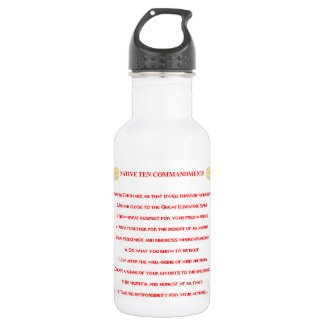 Native 10 Commandments Water Bottle