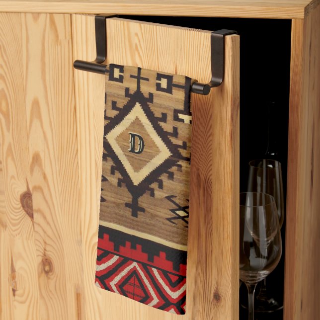 Native Am. Design w/out Initials Kitchen Towel (Thirds Fold)