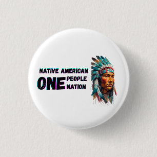 Native American  1 Inch Round Button