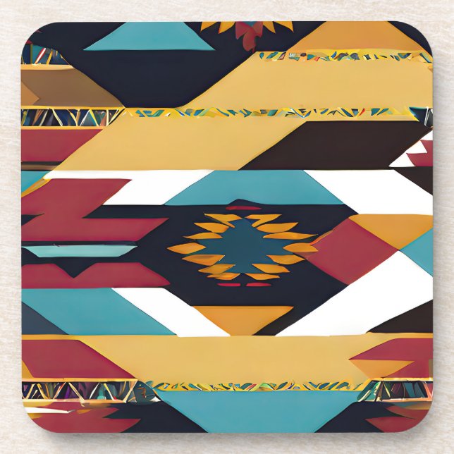 Native American Abstract Tribute 02 Coaster (Front)