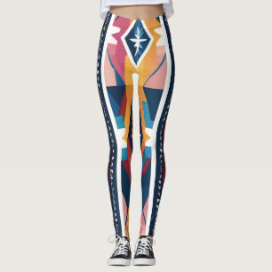 Native American Abstract Tribute 18 Leggings