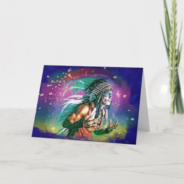 Native American All Occasion Folded Greeting Card (Front)