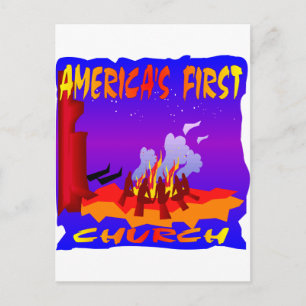 Native American, Americas First Church Postcard