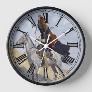 Native American Apache warrior Clock