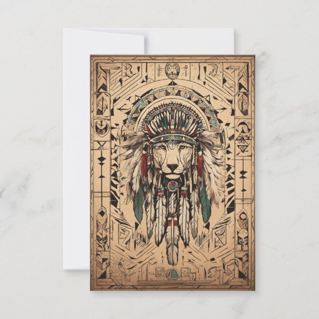 Native American art Thank You Card (Front)