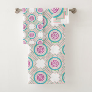 Native American Aztec Pattern Bath Towel Set