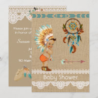 Native American Baby Boy Baby Shower Invitation