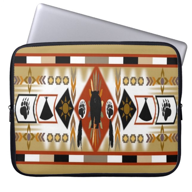 Native American Bear Clan Electronics Bag (Front)