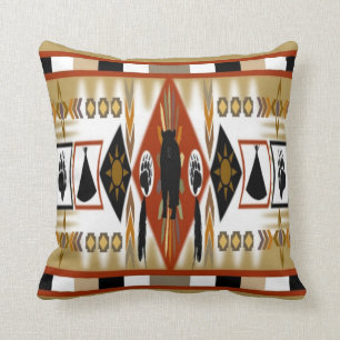 Native American Bear Clan Pillow