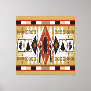 Native American Bear Clan Stretched Canvas Print