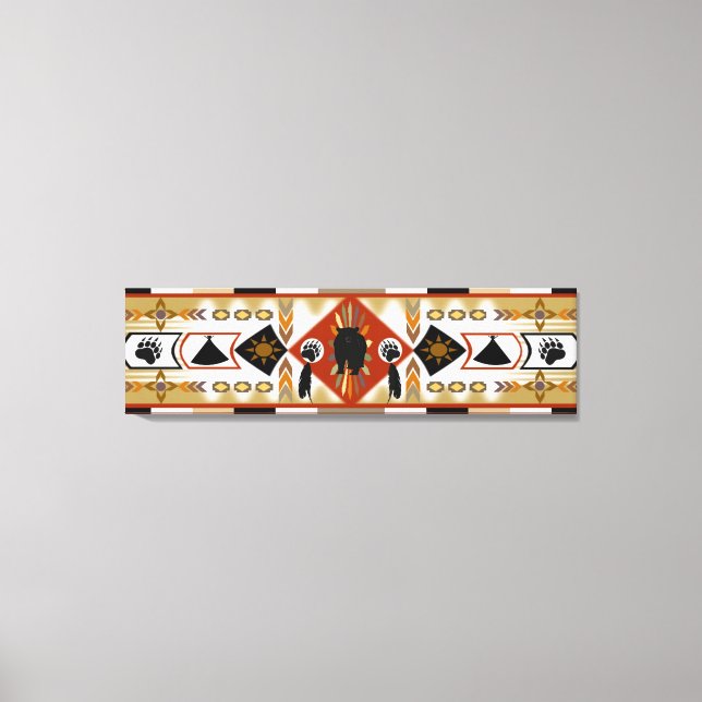 Native American Bear Clan Stretched Canvas Print (Front)