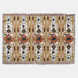 Native American Bear Clan Throw Blanket