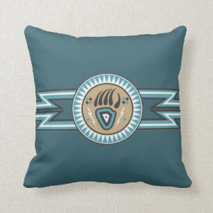 Native American Bear Paw Throw Pillow
