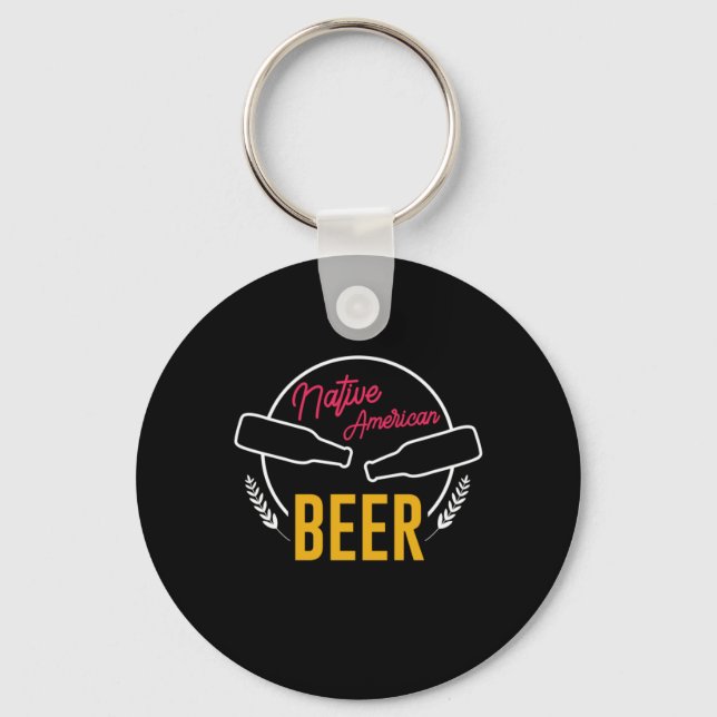 Native American Beer Keychain (Front)