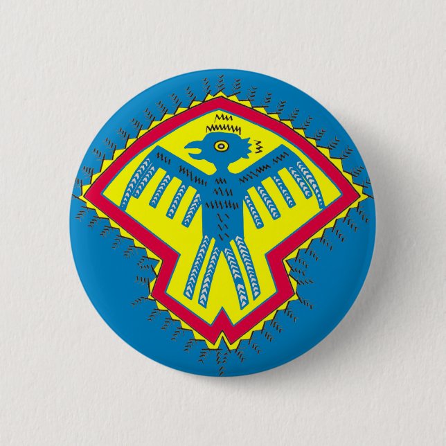 Native American bird 2 Inch Round Button (Front)