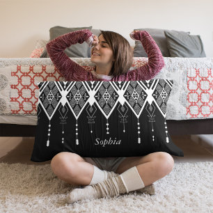 Native American Black And White Custome Accent Pillow