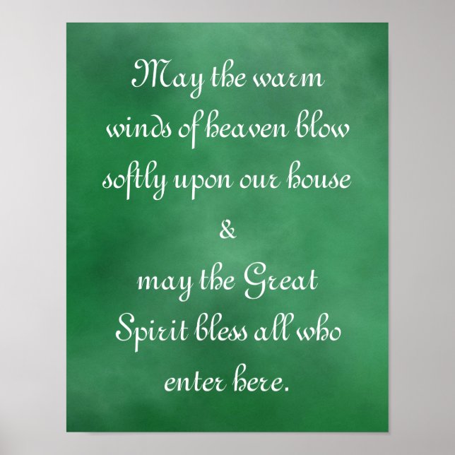 Native American Blessing for the Home Poster (Front)