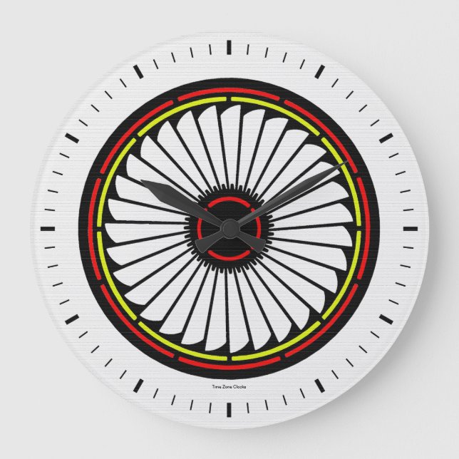 Native American Bloom Large Wall Clock (Front)