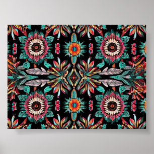 Native American Bohemain Pattern Poster