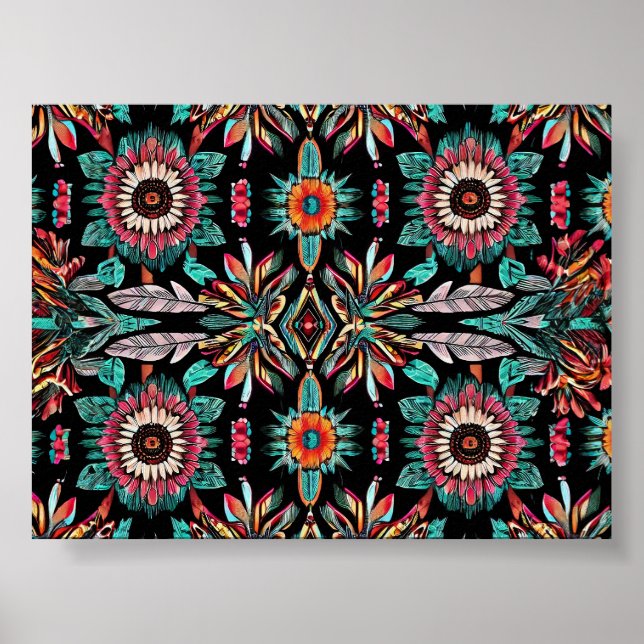 Native American Bohemain Pattern Poster (Front)