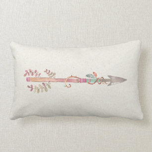 Native American Boho Arrow Lumbar Pillow